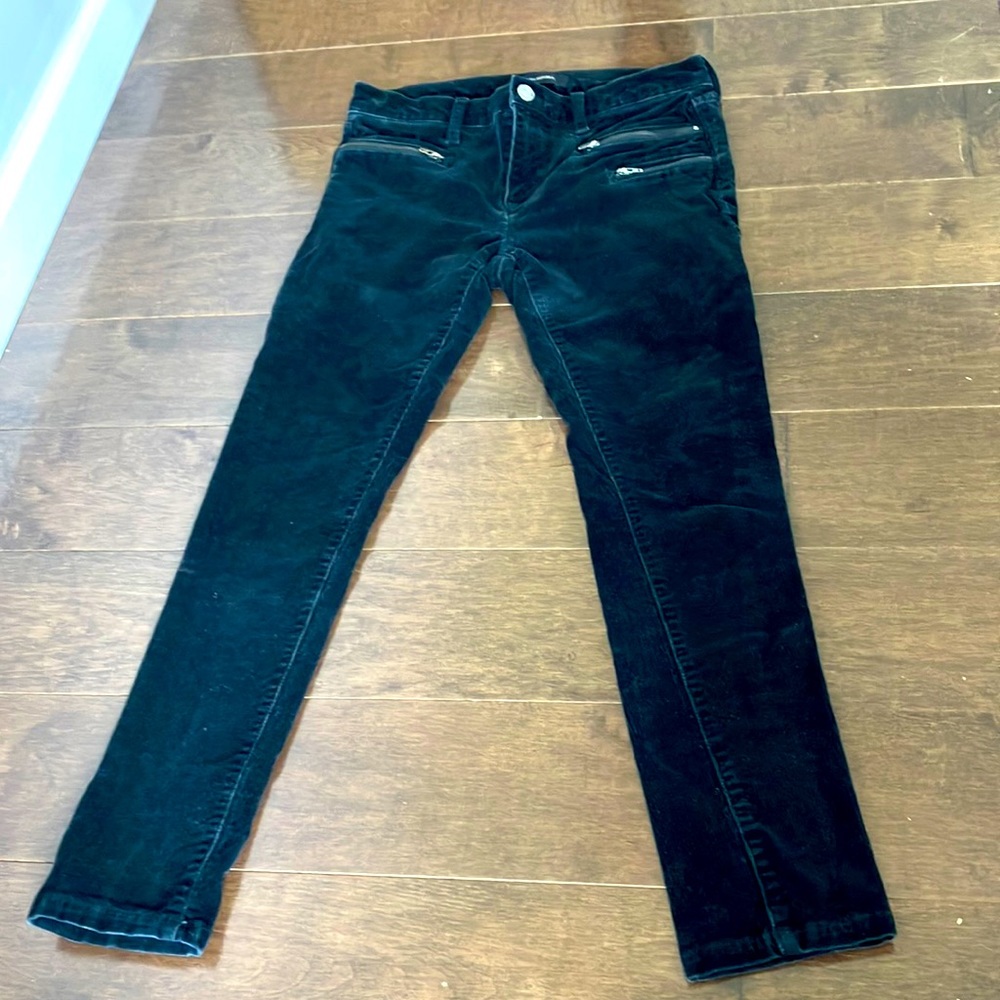 Banana Republic 26s skinny corduroy pants with zipper detail